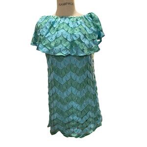 Vintage Judith March Strapless Chevron Lace Sundress